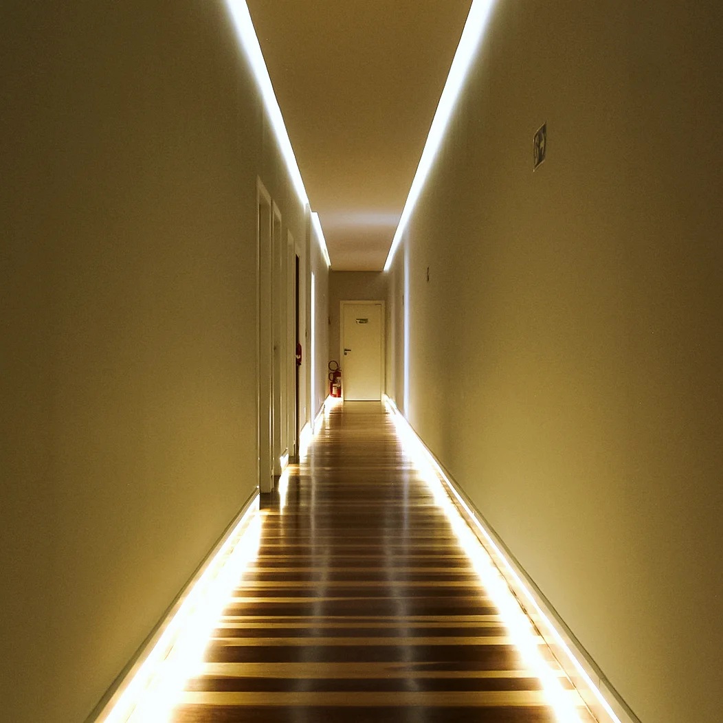 Corredor interno da clínica